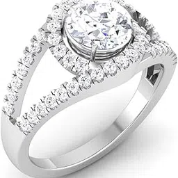 14k (585) White Gold Ring for Women-image-92