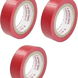 Viewlite 3.5M x 1.5CM PVC Adhesive Electric Insulation Tape Roll - Red | Durable, Good-Quality Electrical Tape for Home, Automotive, and Industrial Use (Pack of 3)-picture-62