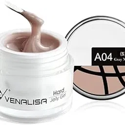 Venalisa Fast Dry LED & UV Extend Sculpture Nail Gel Hard Jelly Builder Gel nail gel Soak off UV Poly Nail Extension Gel (A04-Gray Nude, 15ml (S))-image-4