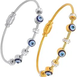bracelet for women Bangles for women Anti Tarnish Stylish Adjustable Bracelet for girls rose gold Kada for Women Accessories Anti Tarnish Jewellery Stainless Steel Cuff Bracelet gifts Combo-image-64