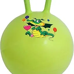 Toyshine Hopper Ball 55cm for Kids Ages: 5+ Inflatable Hopping Balls Jumping Therapy Ball Toys Sit and Bounce Ball with Handle - Green-picture-57