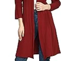 iuga Women's Polyester Front Open Full Sleeve Casual Style Shrug-picture-37