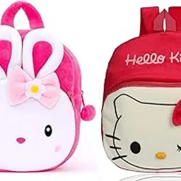 blue tree Kids School Bag Soft Plush Backpack Cartoon Bags Mini Travel Bag for for Girls Boys Toddler Baby Konggi Rabbit & Hello Kitty-image-40