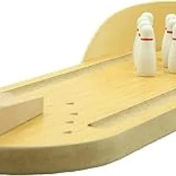 SPOCCO | Wood Mini-Entertainment Desktop Bowling Game Set, Multicolour, 10 Bowling pins,1 Metal Bowling Ball,1 Wooden Bowling ramp with peg,1 Wooden Alley for Kid 4-10 Years - 133-picture-18