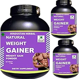 Natural Weight Gainer | Weight Gainer Supplements | Whey Protein | Flavor Vanilla | Pack of 3 image 1