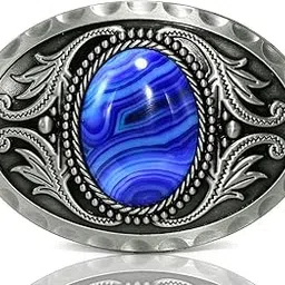 guranse Natural Gems Tiger Eyes Stone Belt Buckle With Acanthus Western Cowboy Style More Colors-picture-14