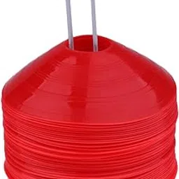 Loom Tree 50 Pieces Sport Soccer Mini Disc Cones Football Agility Training Aids Red-picture-56