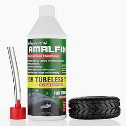 Amal Fix Tubeless Tyre Sealant, Gel Base with Fibre, Permanent Puncture Prevention for Cars and Bikes, 500g-picture-15