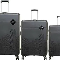 skybags Polypropylene (Pp) Set of 3 (Small, Medium & Large) Hardshell Suitcase (57+67+79 Cm) | Luggage with 8 Spinner Wheel,TSA Lock,3D Print with Spacious Interior Luggage (Black, Set of 3)-picture-19