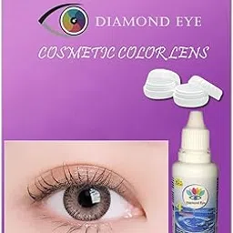 Diamond eye contact lenses for women brown Color with case and solution zero power contact lens for women men girls-image-11