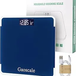 Blue Digital Scales for Body Weight,Highly Accurate Gaoscale Weighing Scale for Body Weight,Weight Scales Bathroom,Weight Scale with Sturdy Tempered Glass,LCD Backlit Display,180kg/396lb-image-59