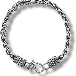 rudracraft 925 silver jewelry RUDRACRAFT 925 Silver Bracelet – Antique Chain Bracelet for Men | Premium Sterling Silver Jewelry | Stylish Gift for Him (BGOX02)-picture-10