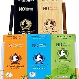 ROYAL SWAG Ayurvedic & Herbal Cigarettes 100% Tobacco-free and Nicotine-free Regular, Clove, Frutta, Mint, PAAN Flavour (10 Sticks) | Made with Natural Ingredients - Made in India-image-70
