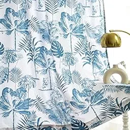 Tranquebar Curtain Co. Cotton Curtains 7 Feet Long Set of 2, 60-65% Room Darkening, Blue Botanical Print, Door Curtains 7 Feet Set of 2, BackTabs, Jungle (213 cm) - Set of 2-picture-11