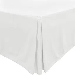 PiccoCasa Pleated Base Valance Sheets Classic Tailored Styling Dust Ruffled Hotel Quality, 14 Inch - King White-picture-17