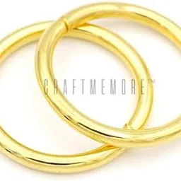 CRAFTMEmore O-Ring Findings Metal Non-Welded O Rings for Belts Bags Landyard DIY Leather Hand Craft (1" x 10 pcs, Gold)-picture-10