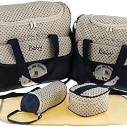 5pcs Baby Diaper Nappy Changing Mat Bags Tote Mummy Handbag Dark Blue-picture-10