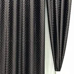 Inira Trendz eylet Crush Punching Black 2 Piece Curtains (Black, 4 x 9)-picture-60