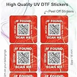 Smart Lost and Found Stickers Multipurpose Waterproof QR Code Labels for Luggage,Travel Bags,School Bags,Bottles,Electronics,Bikes,Helmets,Laptops,& More/Easy Peel & Stick Contactless Return-image-1