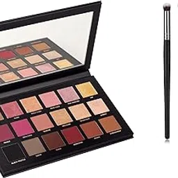 HUDA CRUSH BEAUTY Eyeshadow Palette with Brush Set Combo of Rose Gold Remastered Edition Eye Shadow Pallet with 4 Pcs Eye Shades Blending Brushes (Black Brush)-image-10