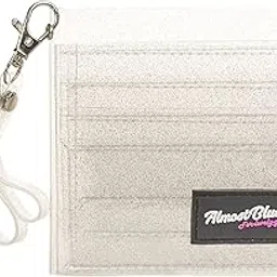 kooijnko Clear Wallet for Women, Bifold Wallet Purse with Lanyard Cute Jelly Coin Pouch ID Case-picture-45