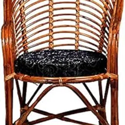 Avika Wooden Bamboo Cane Chair for Home,Living Room Balcony,Garden Furniture-image-10