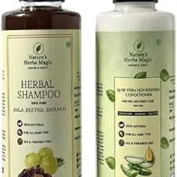 Nature's Herbs Magic Herbal Shampoo & Conditioner Combo | Complete Hairfall and Hair Growth Solution (200 ml x Combo of 2)-picture-66