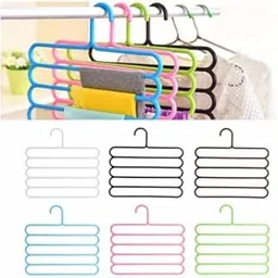 Palmate 5 Layer Multipurpose Hanger Clothes Storage Organiser Rack for Wardrobe, Shirts, Ties, Pants Space Saving Hanger, Cupboard, Strong (5) image 1