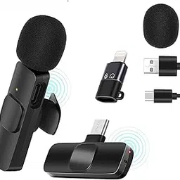 Wireless Microphone for iPhone iPad, Wireless Clip Mic, Wireless Lavalier Microphone, Wireless Microphones, Plug-Play Microphone for Iphone Video Recording, Live Stream, YouTube, Facebook, TikTok-image-4