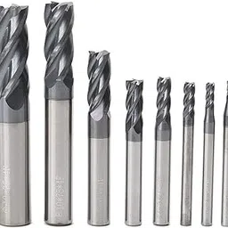 CNC End Mill Set, Carbide Tungsten Steel 4 Fultes Milling Cutter, Router Bits Rotary Bits Tool Straight Shank 2-12mm 8pcs-picture-51