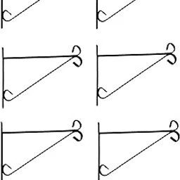 GARDEN KING 12 Inch Wall Bracket for Hanging Baskets and Bird Feeders & Wind Chimes, Decorative Straight Plant Hanger. (Color : Black, Set of 6 PC, Size: 12 Inch)-picture-30