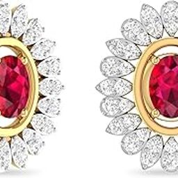 pc jeweller Yellow Gold and Solitaire Stud Earrings for Women-picture-27