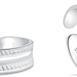raajraani 925 Sterling Silver Dotting Beauty Toe Ring for Women | Silver Finish | No Stone | Gift Jewelry (3.5 gm)-picture-12