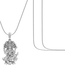 akshat sapphire Vishnu ji chain pendant (Pendant with Snake Chain-22 inches) for Men and women, God vishnu chain Locket for Good Luck, Health & Wealth - MPSS7134-picture-13