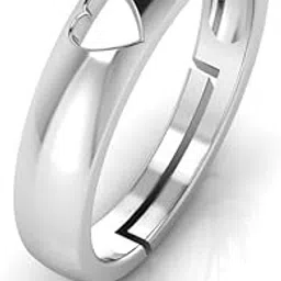 miss highness 925 Sterling Silver Adjustable Heart Ring for Men | Elegant Freesize Band with Minimalist Design | Hypoallergenic and Tarnish-Resistant Jewelry-picture-20