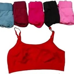BS Bhumika Women's/Girl Non Padded Moldded Sports Yoga Dance Daily Workout Cotton Bra for Women Combo Pack of 6-image-22