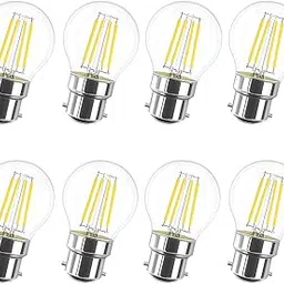 TRIPPING 4Watt B22 LED Filament Bulb – Warm White Clear Glass Energy Saving Decorative Light, Long Life Vintage Style for Home, Office, Restaurants, Cafés, Lamps & Chandeliers pack of 8-picture-14