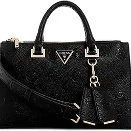 Women Black Self-Design Satchel Bag (29 cm x 12 cm x 18 cms)-image-29