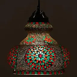 surahi Shaped Multicolour Glass Hanging Light-picture-41