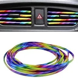 1 Meters U Shape DIY Car-Styling Interior Air Vent Grille Switch Rim Trim Outlet Decoration Strip Moulding Multicolor..N-image-27