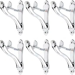 Ferio Heavy Curtain Bracket and Holder for Door and Window Acceessories for Home Décor 1 Inch Rod Chrome Finish Set of 3-picture-28