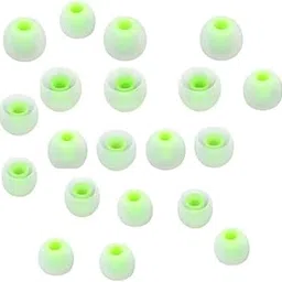 Silicone Earbuds Rubber Tips Earplugs for Replacement in Earphone and Bluetooth, Medium (20 Qty White And Green)-picture-20