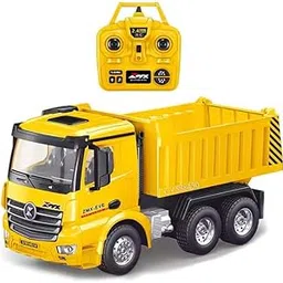 Samtop RC Dumper,Remote Control Dump Truck, 2.4GHz 9 Channel RC Construction Truck, Engineering Vehicles Educational Toys with Light and Music for Kids-picture-59