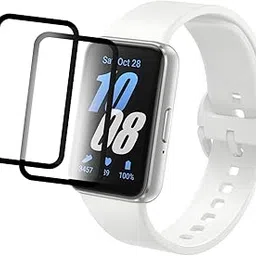 AIBEX® Hard Silicone Protection Case Cover with Attached Tempered Glass Screen Protector Compatible for Samsung Galaxy Fit 3, Full Coverage, Scratch-Resistant, Shockproof, Dustproof, Black, Pack of 2-image-25