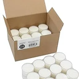 Stonebriar 8 Hour Long Burning Unscented Clear Cup Tea Light Candles, 48 Pack, 48 Count-picture-20