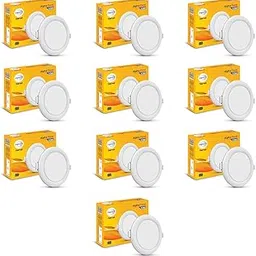 wipro Garnet 12W Round Led Alpha Panel|Cool White Light(6500K)|Recessed Down Light for False Ceiling|Cutout-110Mm|Pack of 10-picture-19