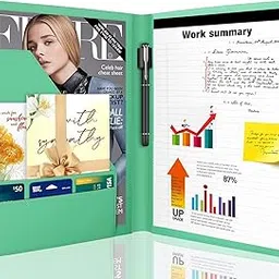 Jancosta 1 Pack Business Padfolio Portfolio with Letter Size Writing Notepads (New Mint Green 1 Pack)-picture-19