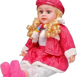 2HEET Cute Musical Baby Doll with Big Stroller - Soft Singing & Laughing Talking Plush Doll for Kids Huggable Rhyming Babydoll Toy, Non-Toxic Fabric, Perfect for Kid, Gift for Girls-picture-10