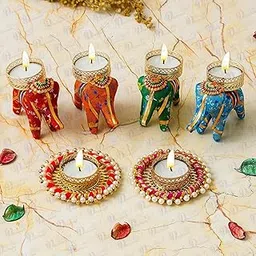 Dartistry Rajasthani Tealight Candle Holder for Festival Decoration Christmas Diwali New Year Corporate Gifts Home Decorative Items-picture-23