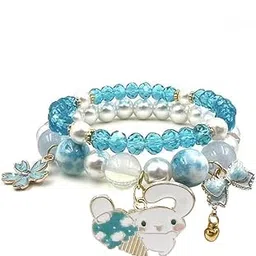 cicod Kawaii Bracelets Crystal Beads Bracelet Set Cute Cartoon Elastic Beaded Pearl Bracelets Jewelry for Women Bff Friendship-picture-22